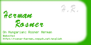 herman rosner business card